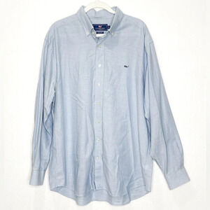 Vineyard Vines Whale Shirt XL Blue Oxford Button Down Classic Fit Size XL 1W9995